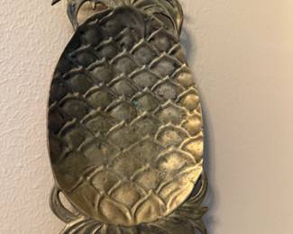 vintage brass pineapple trivia or hanging piece