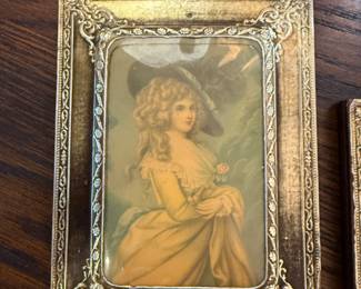 Embossed Vintage Lady celluloid pictures