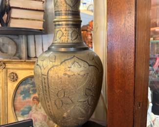 vintage brass vase