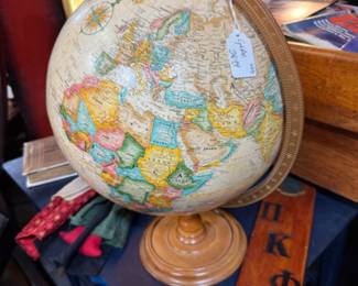 Antique Globe Lamp on wooden stand