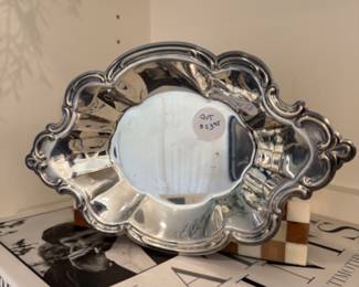 small silver plate tray