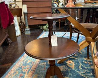 2 tiered antique table
