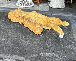 Carved Wood Gator