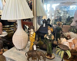 Pair of 19c. Chinese Pottery Figures and more