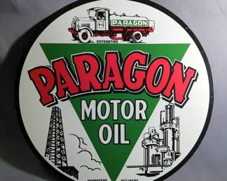 Paragon Motor Oil Metal Sign