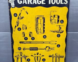 Cal-Van Time Saving Garage Tools Wood Sign