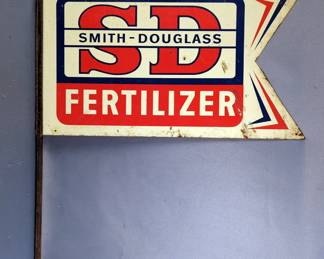 Smith-Douglass Fertilizer Double Sided Sign On Post