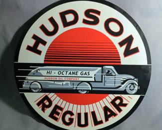 Hudson Oil Company Metal Sign