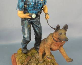 Blue Hats of Bravery "Scent Search" K-9 Figurine by Vanmark