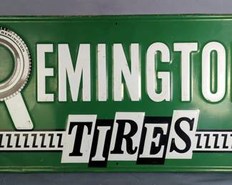 Remington Tires Metal Advertising Sign