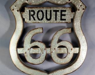 Metal Route 66 Sign
