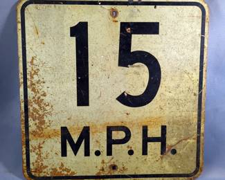 Speed Limit Metal Sign