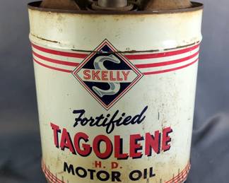 Skelly Tagolene Motor Oil Five Gallon Metal Can