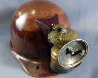 Justrite Carbide Miners Lamp Helmet
