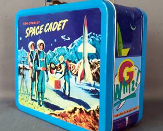 Tom Corbett Space Cadet Metal Lunchbox with Planet Graphics