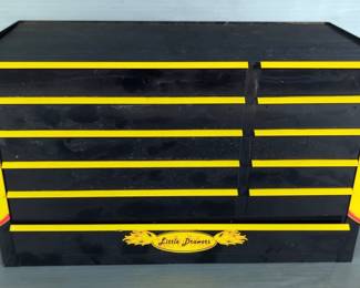 Little Drawers Display Case With Flame Graphics