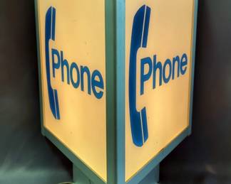 Illuminated Telephone Call Box Sign