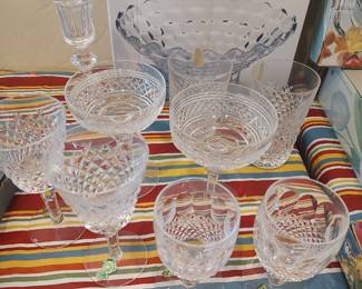 Waterford goblets and wine glasses