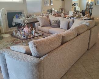 Large two piece sectional sofa