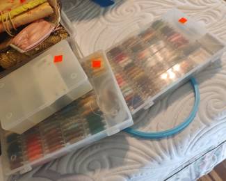 Floss organizers with floss.