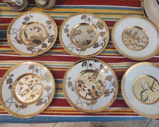 Set of 6 Hamilton Collection Chokin plates.  All are numbered.