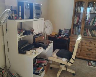 Office desk, verilux lamp