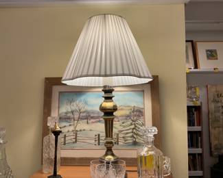 Brass table lamp