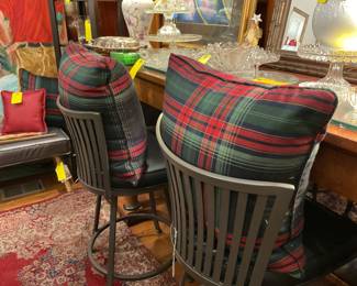 Tartan print pillows