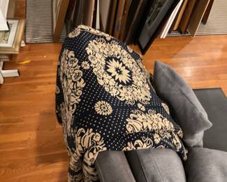 Hand dyed indigo tapestry