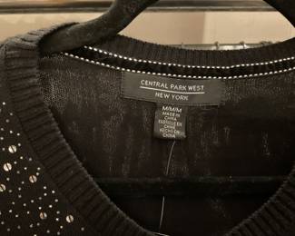 Central Park West Sequin Cardigan Sweater - Sz. M