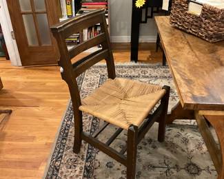 Ladder back (colonial period) $60 + tax each (back of chair 32” tall; height of seat 16”)