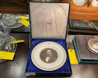Charles Darwin Spode Glass Plate