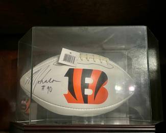 Autographed Michael Johnson Football