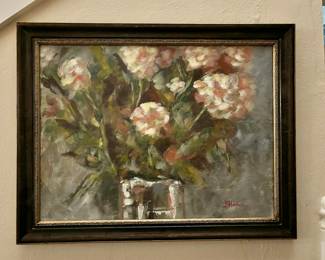 Peonies in Vase by J S Hughes