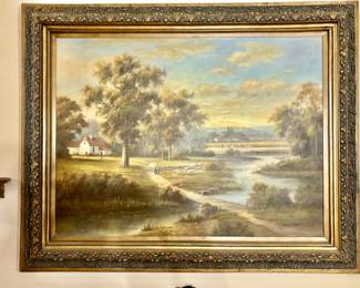 Monumental Oil on Canvas Landscape