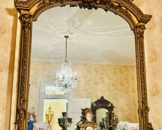 Extremely Large Rococo Over Mantel Mirror