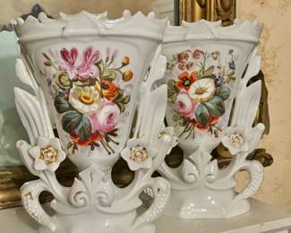 Pair of Vieux Paris Vases