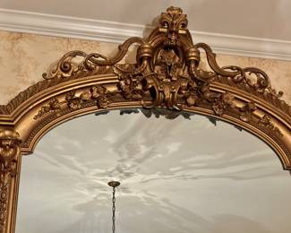 Detail of Top of Mantel Mirror