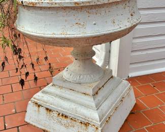 Large Cast Iron Garden Urn