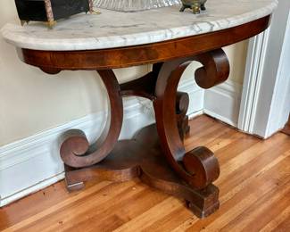 Empire Marble Top Console Table