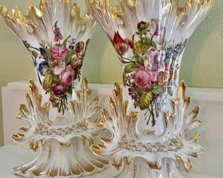 Tall Vieux Paris Vases