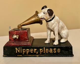 Nipper the Dog and Gramaphone Mechanical Coin Bank