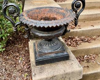 Pair of Garden Urns with Handles (1 of 2)