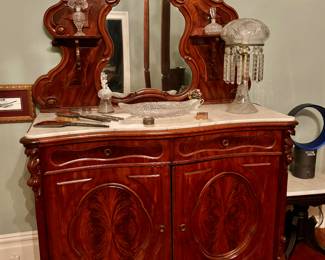Victorian Marble Top Sideboard