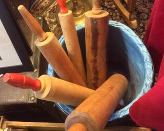 old fashioned wooden rolling pin