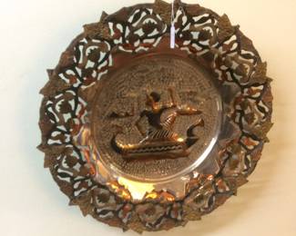 Copper plated vintage wall art