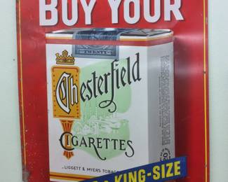 Tin Cigarette Advertising Signs Original