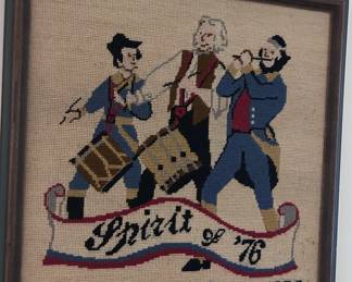 Hand-stitched needlepoint