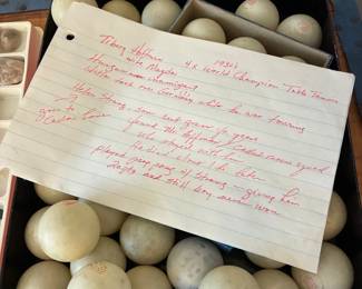 Vintage ping pong balls