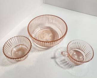 PINK DEPRESSION BOWLS